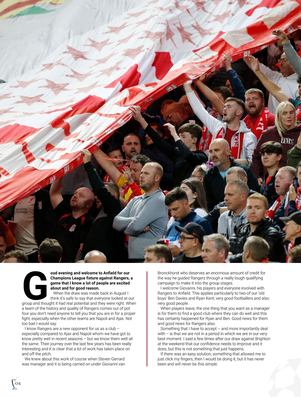 Liverpool FC Programmes Preview Pages