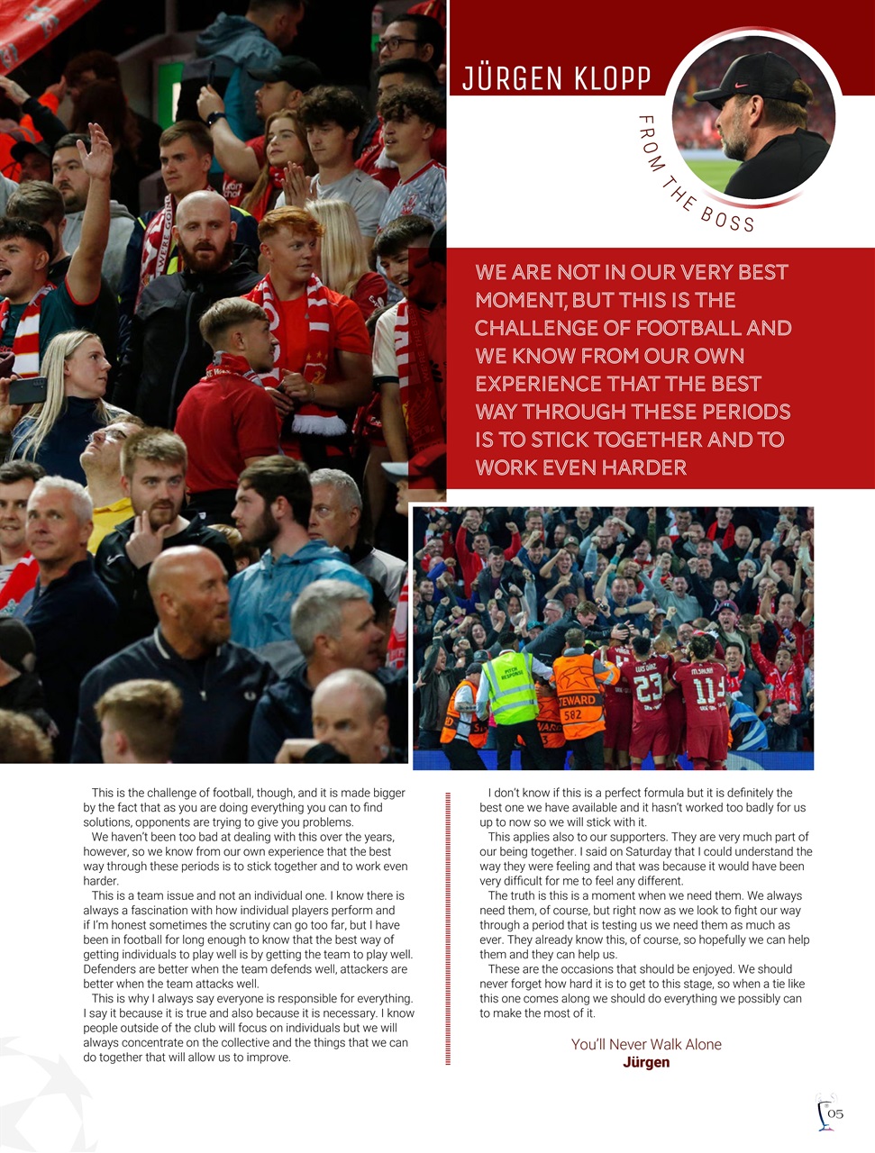 Liverpool FC Programmes Preview Pages