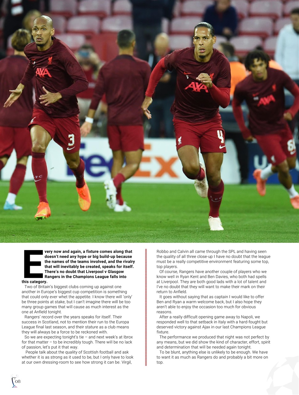 Liverpool FC Programmes Preview Pages