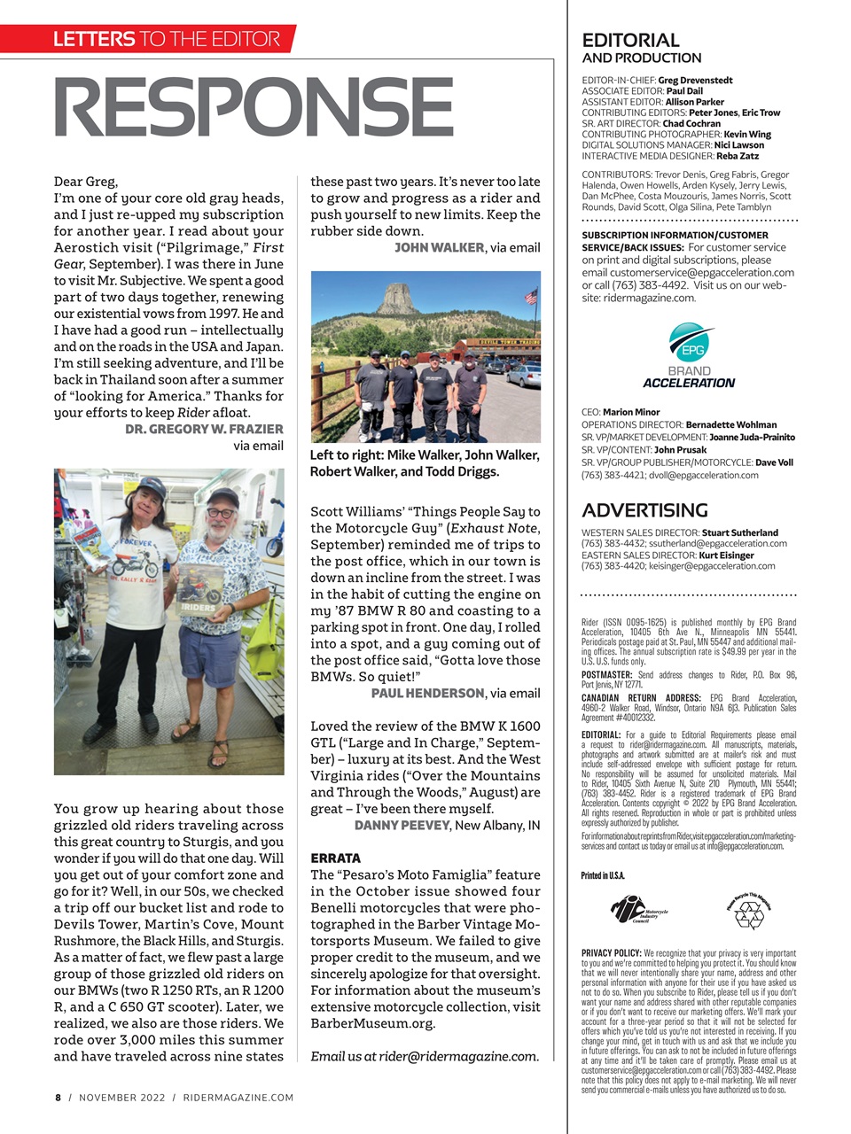 Rider Magazine Preview Pages