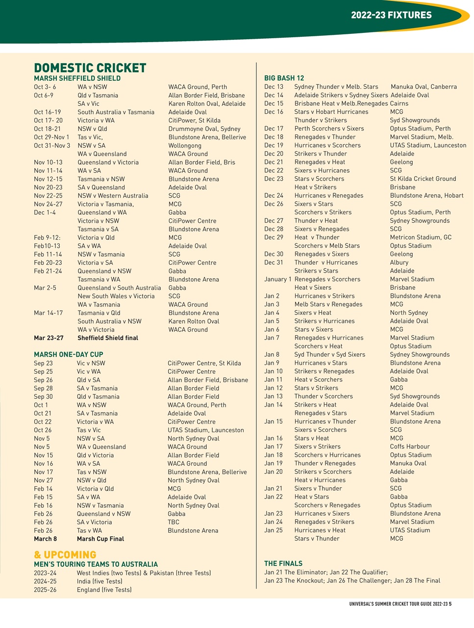 Cricket Summer Guide Preview Pages