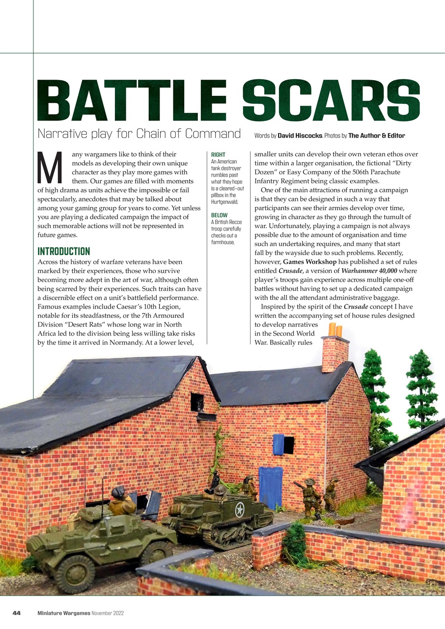 Miniature Wargames Preview Pages