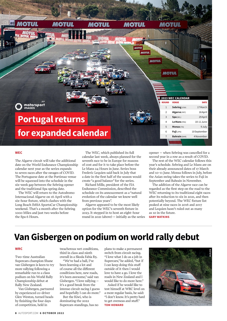 Autosport Preview Pages