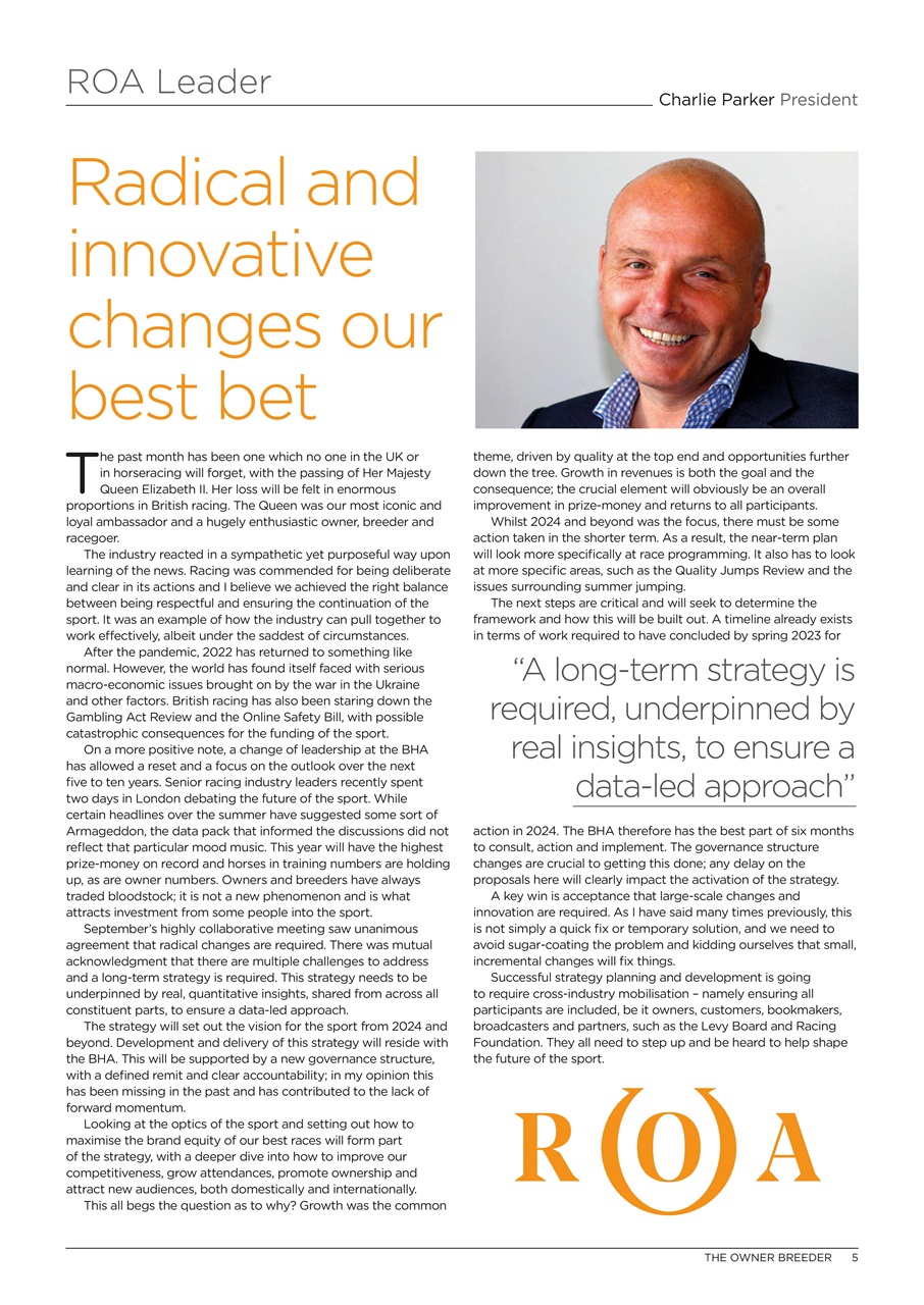 The Owner Breeder Preview Pages