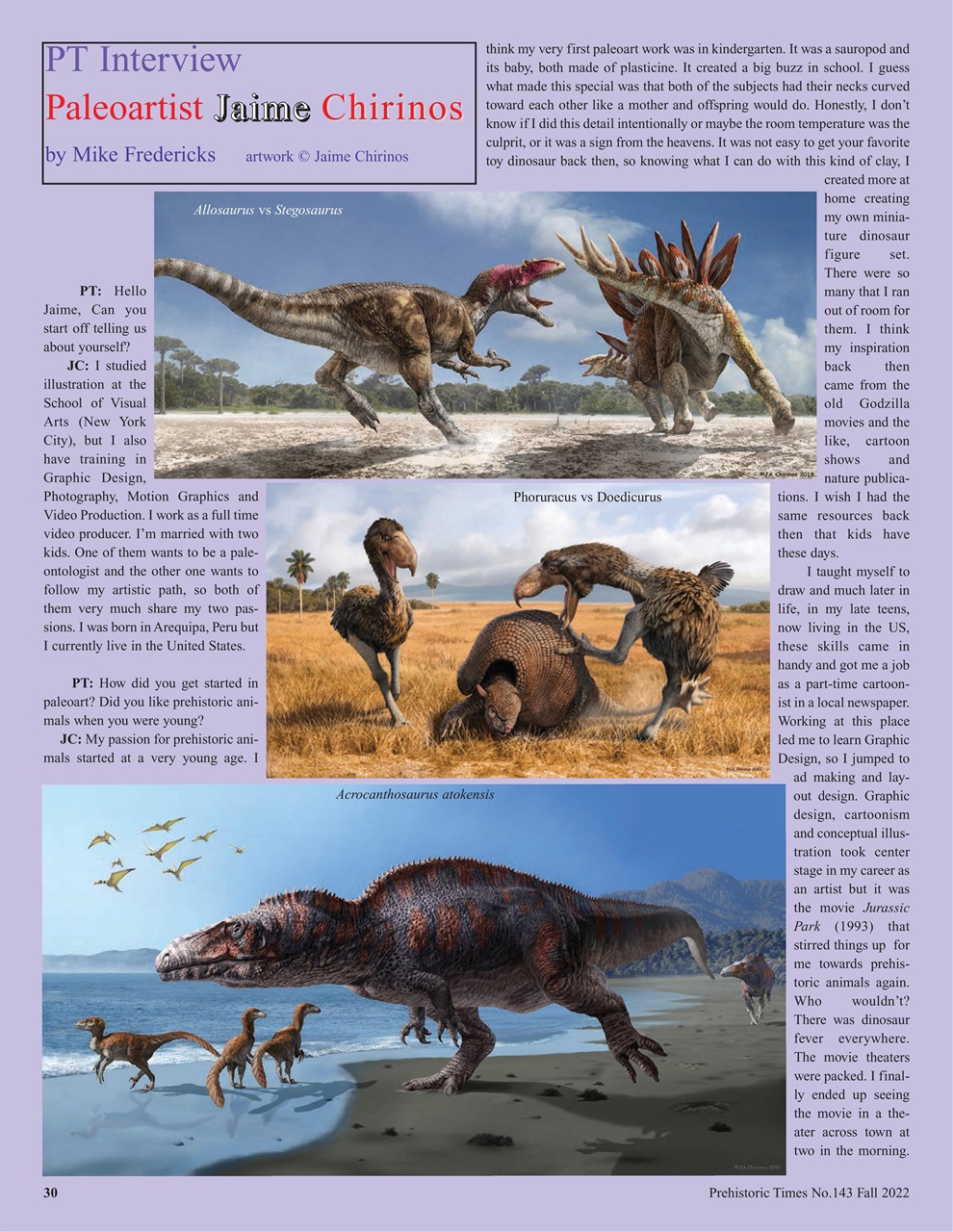 Prehistoric Times Preview Pages