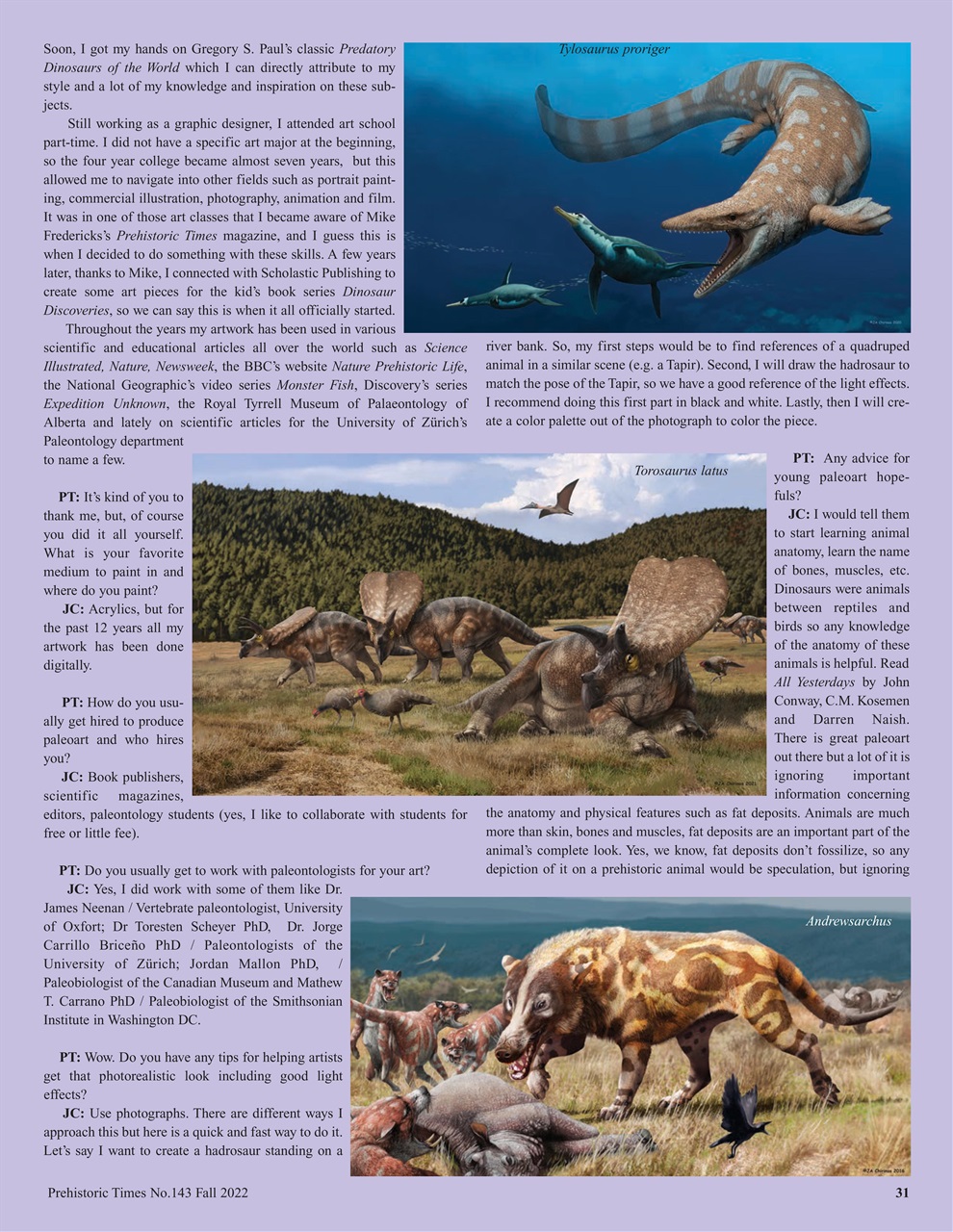 Prehistoric Times Preview Pages