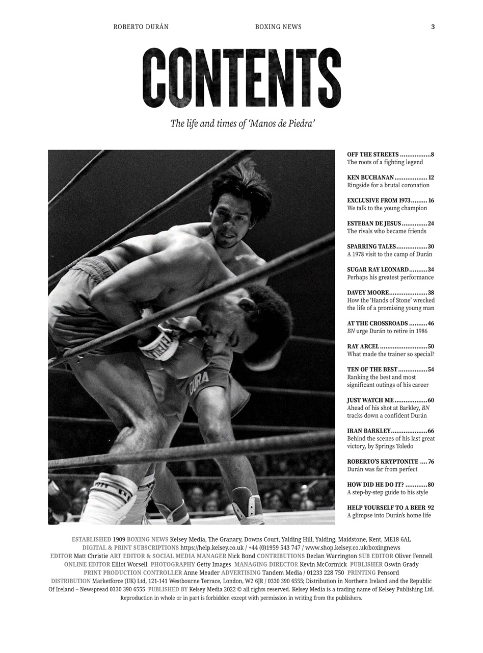 Boxing News Presents Preview Pages