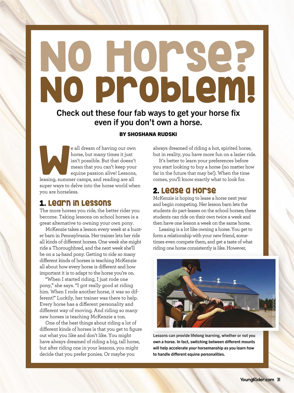Young Rider Magazine Preview Pages