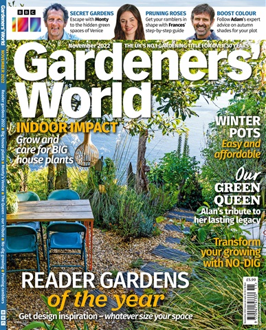 BBC Gardeners’ World Magazine issue November 2022
