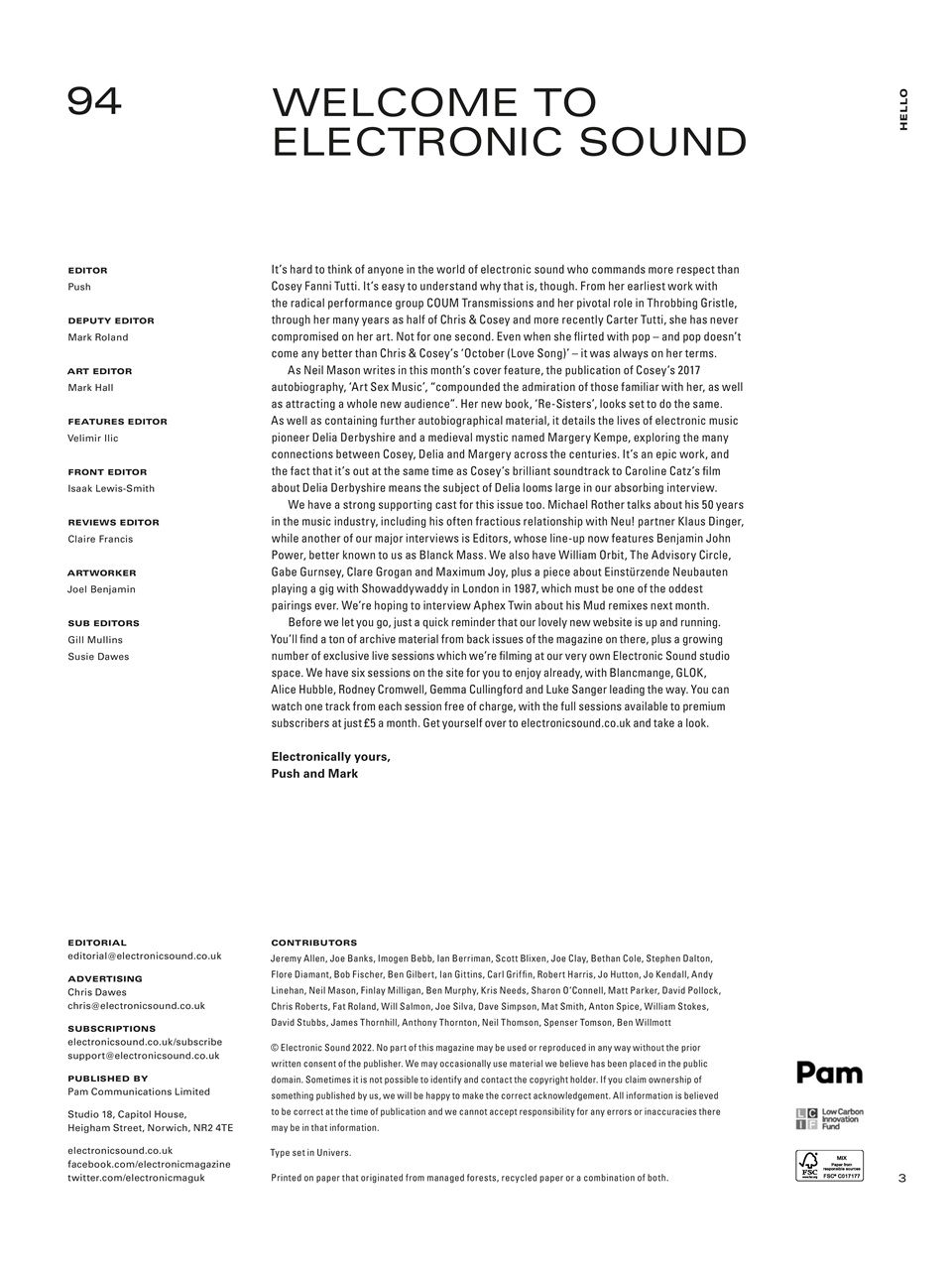 Electronic Sound Preview Pages