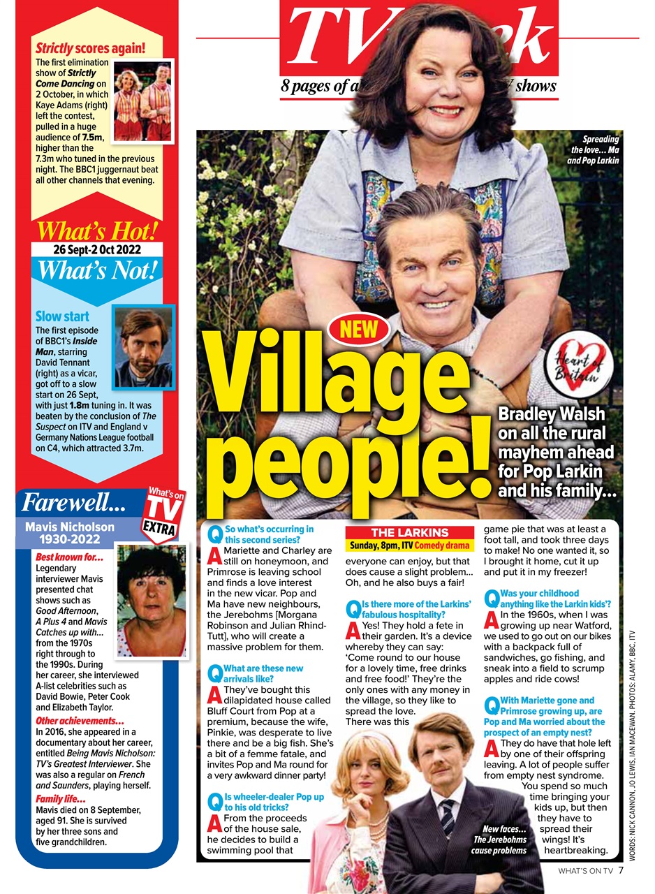What's on TV Preview Pages