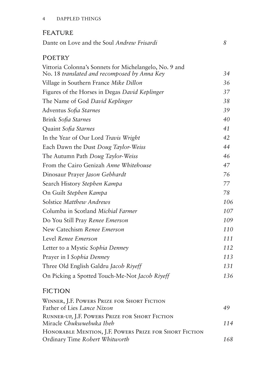 Dappled Things Preview Pages