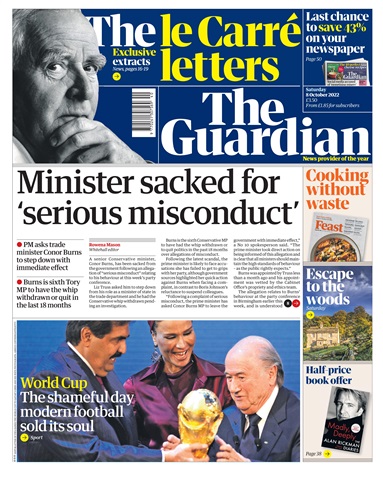 The Guardian Newspaper issue Saturday, October 8, 2022