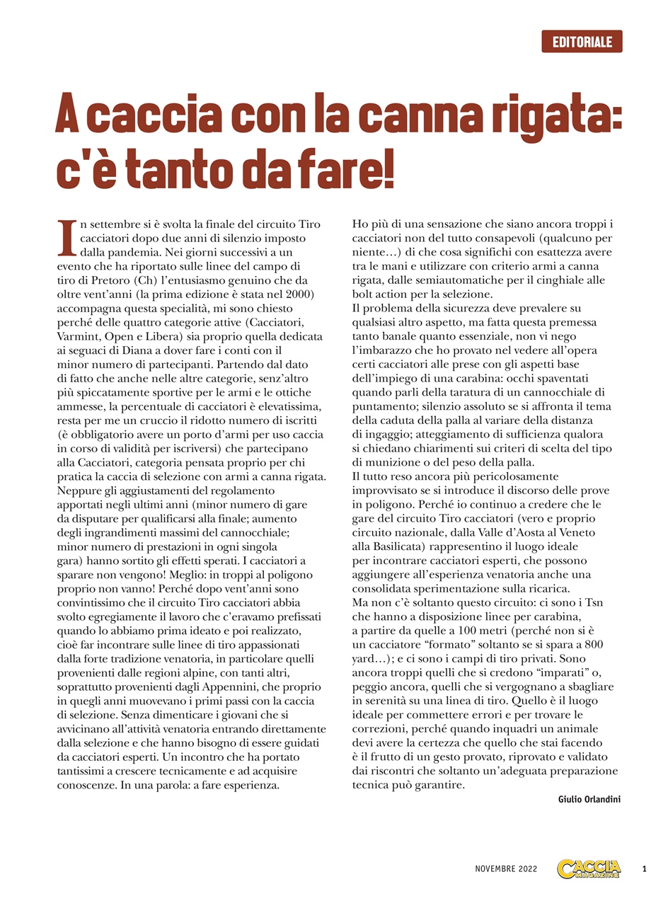 Caccia Magazine Preview Pages