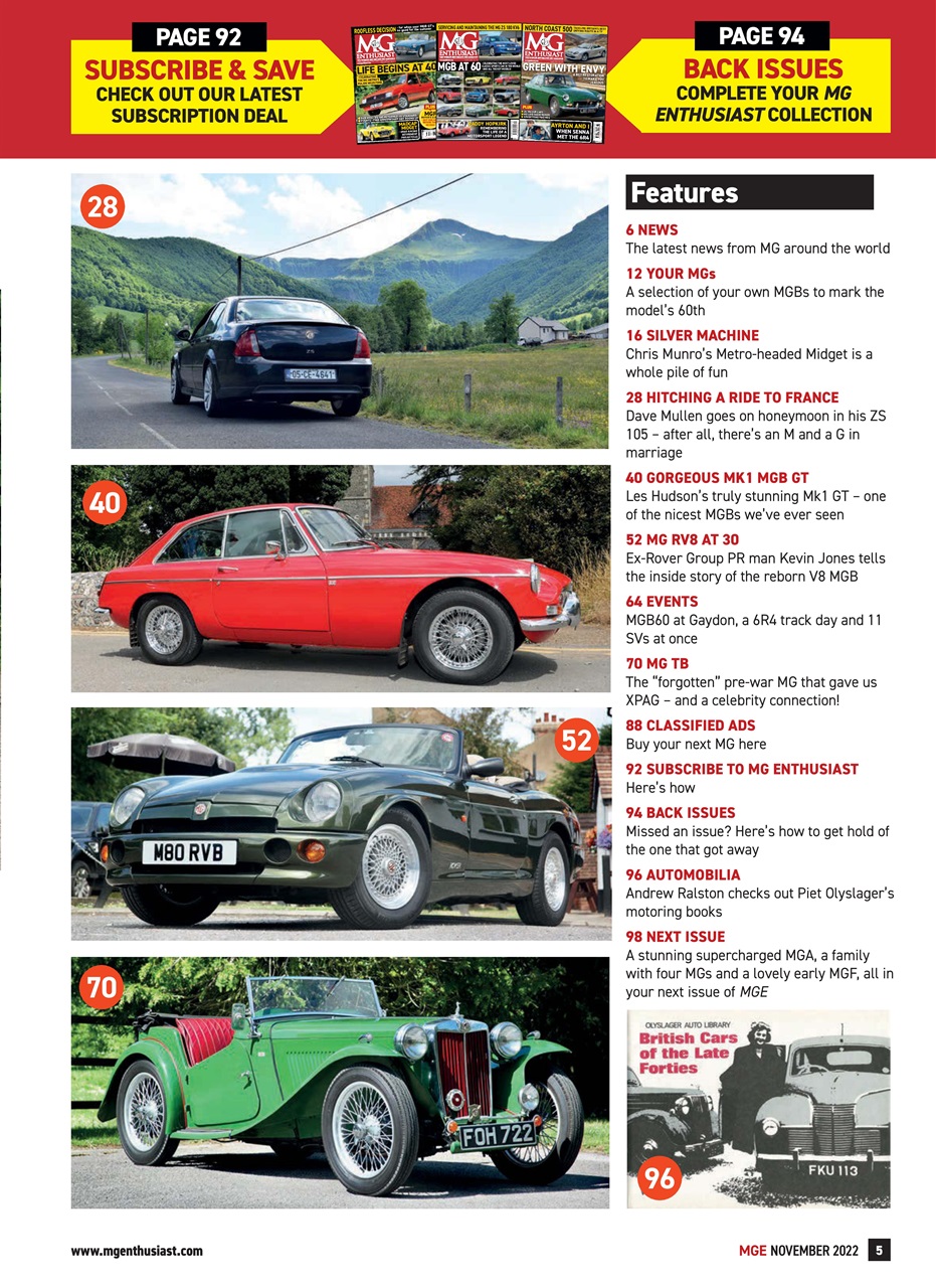 MG Enthusiast Preview Pages