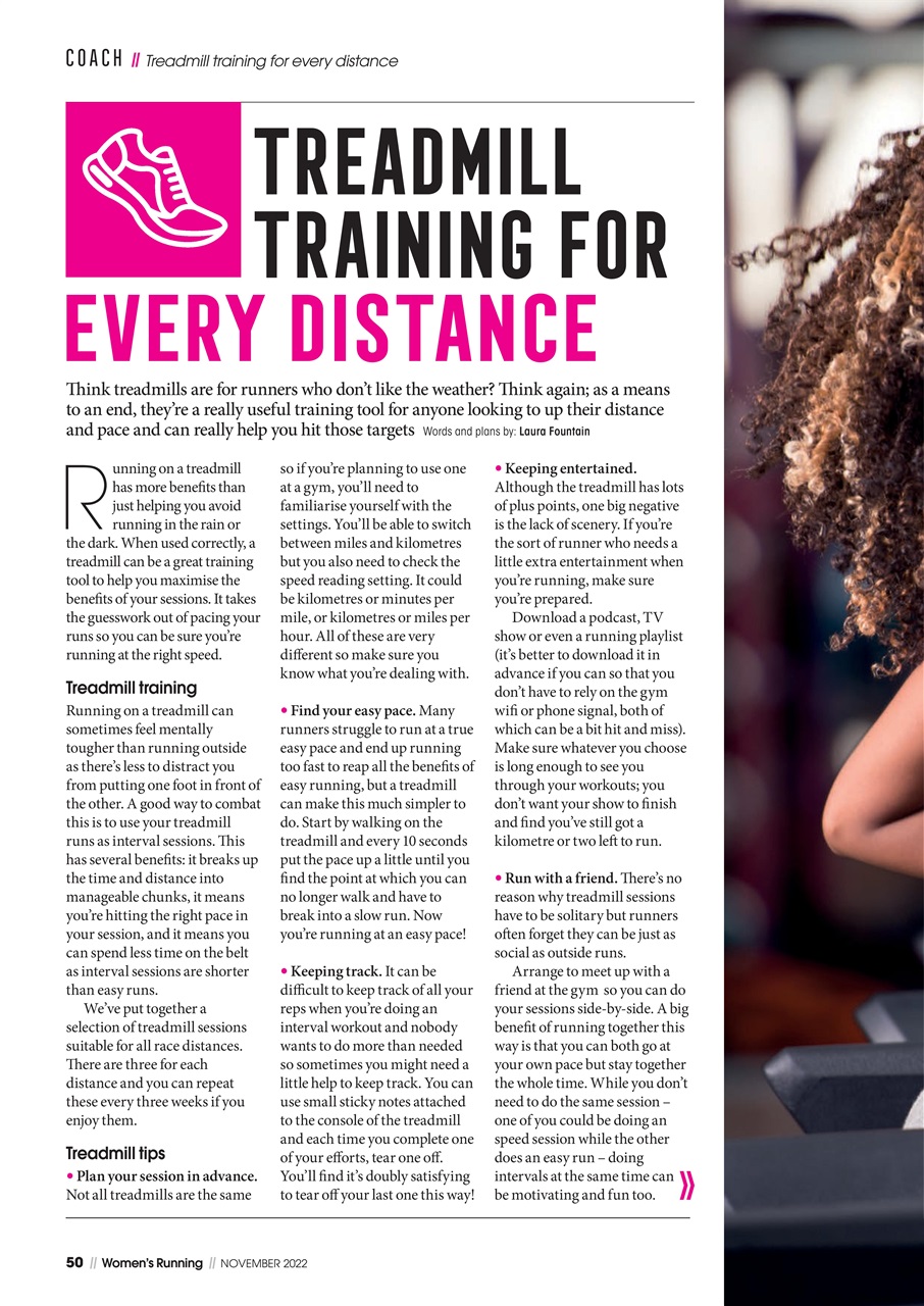 Women’s Running Preview Pages