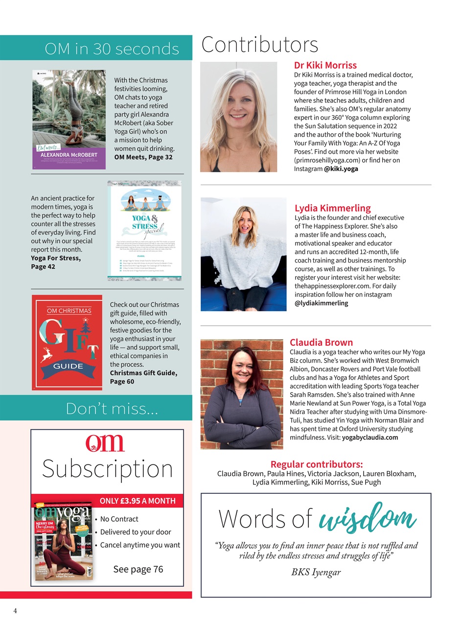 OM Yoga Magazine Preview Pages