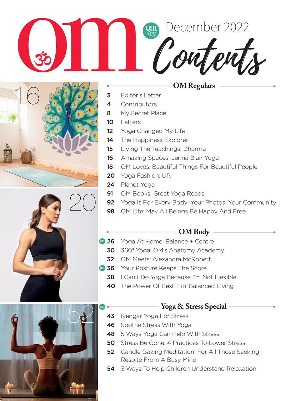 OM Yoga Magazine Preview Pages