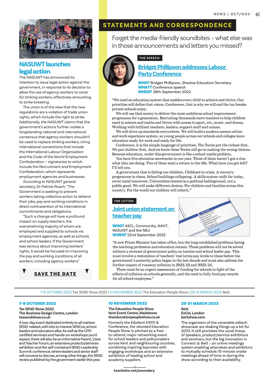 Teach Secondary Preview Pages