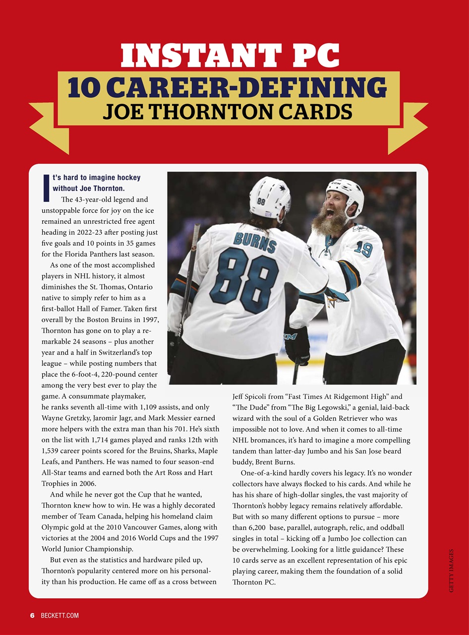 Beckett Hockey Magazine Preview Pages