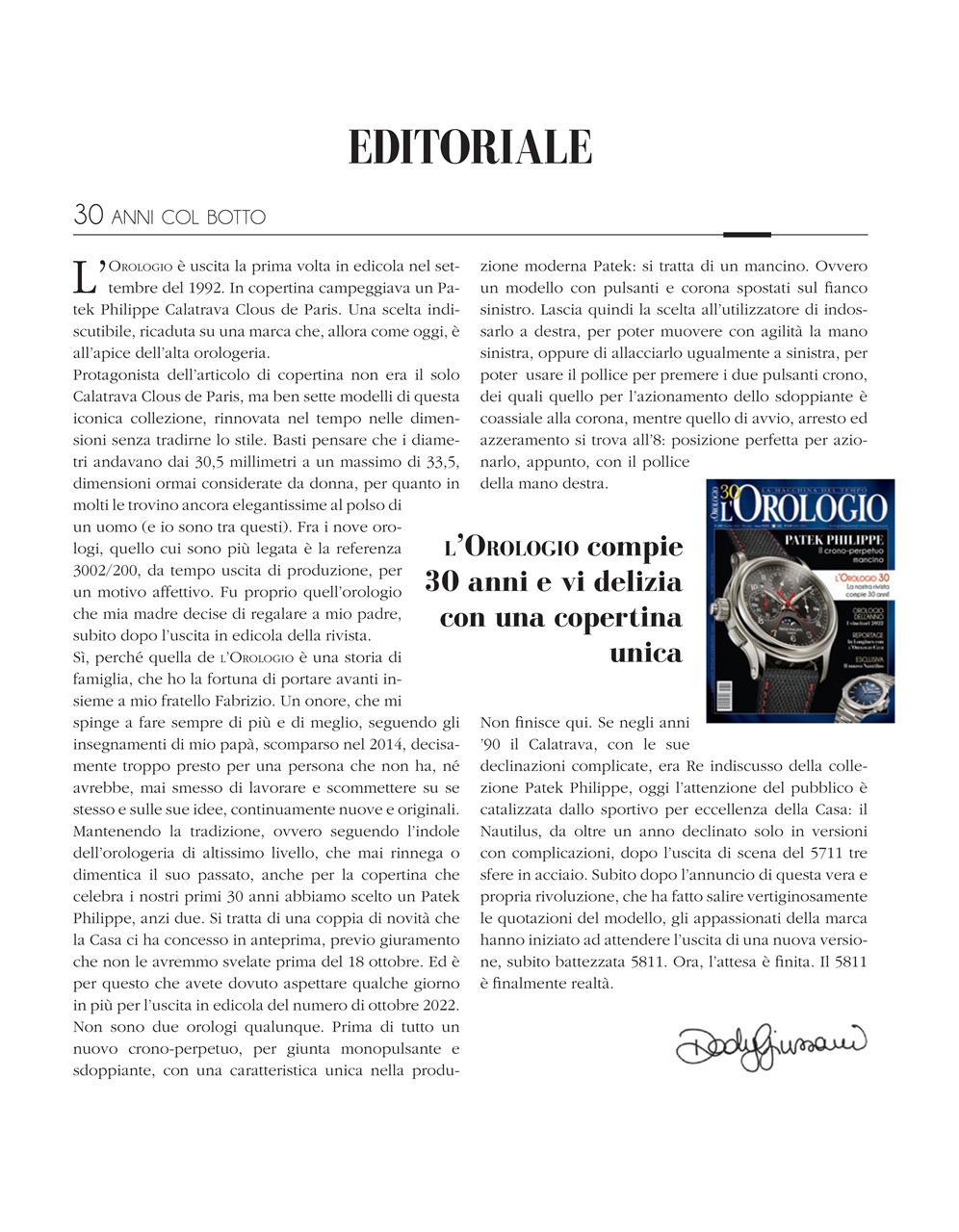 L'Orologio Preview Pages