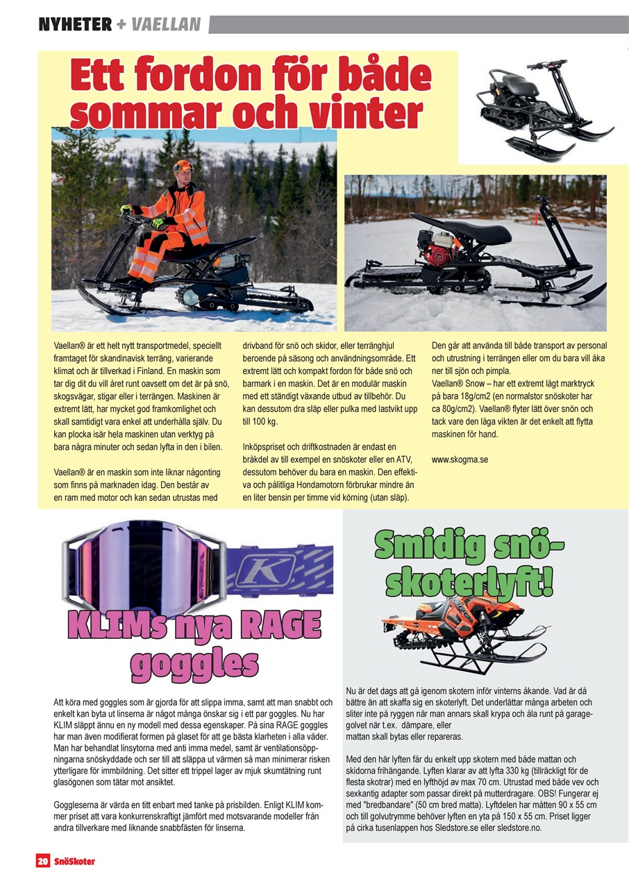 Tidningen Snöskoter Preview Pages