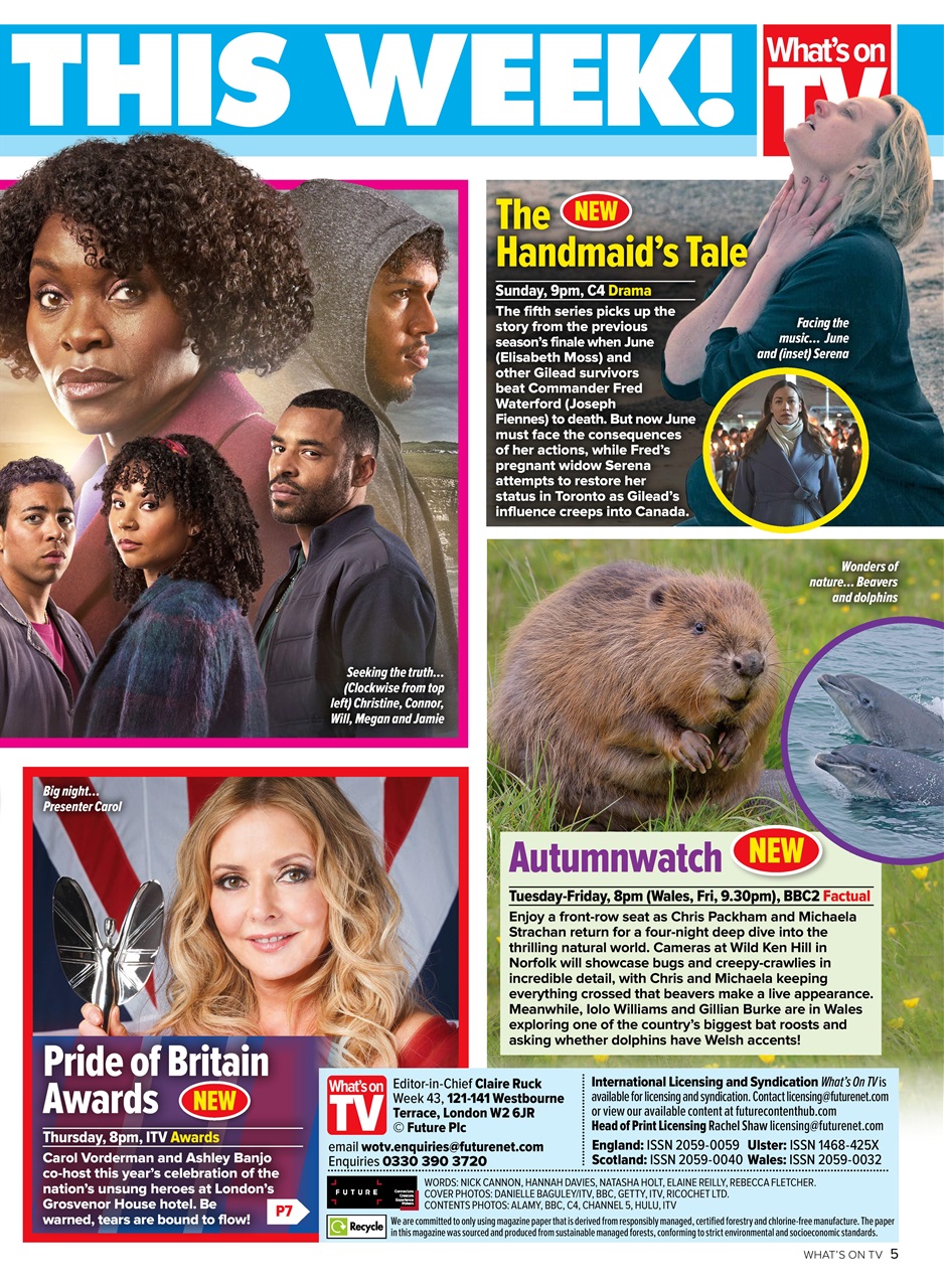 What's on TV Preview Pages