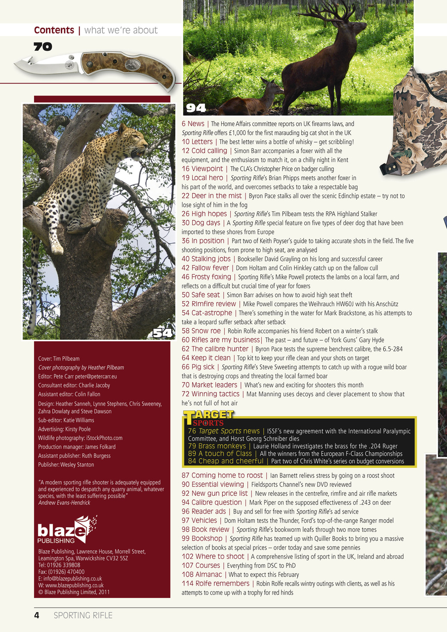 Sporting Rifle Preview Pages