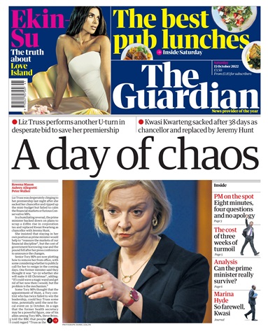 The Guardian Newspaper issue Saturday, October 15, 2022