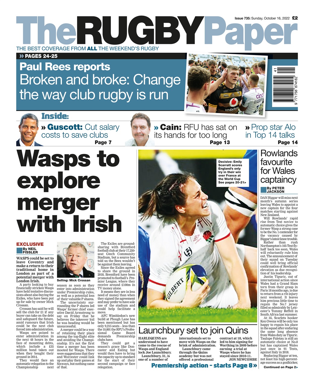 The Rugby Paper Preview Pages