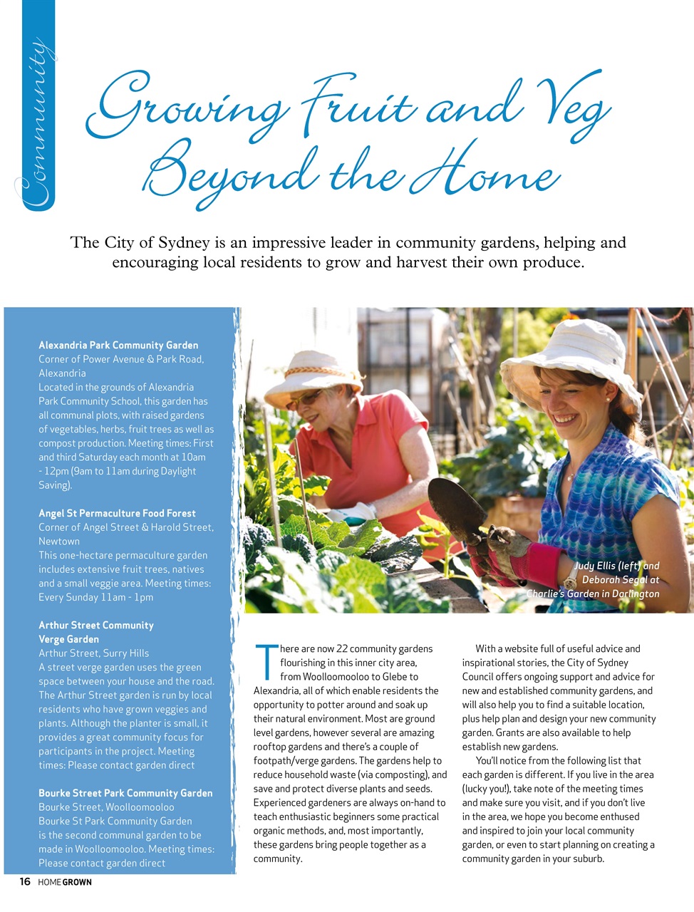 HomeGrown Preview Pages