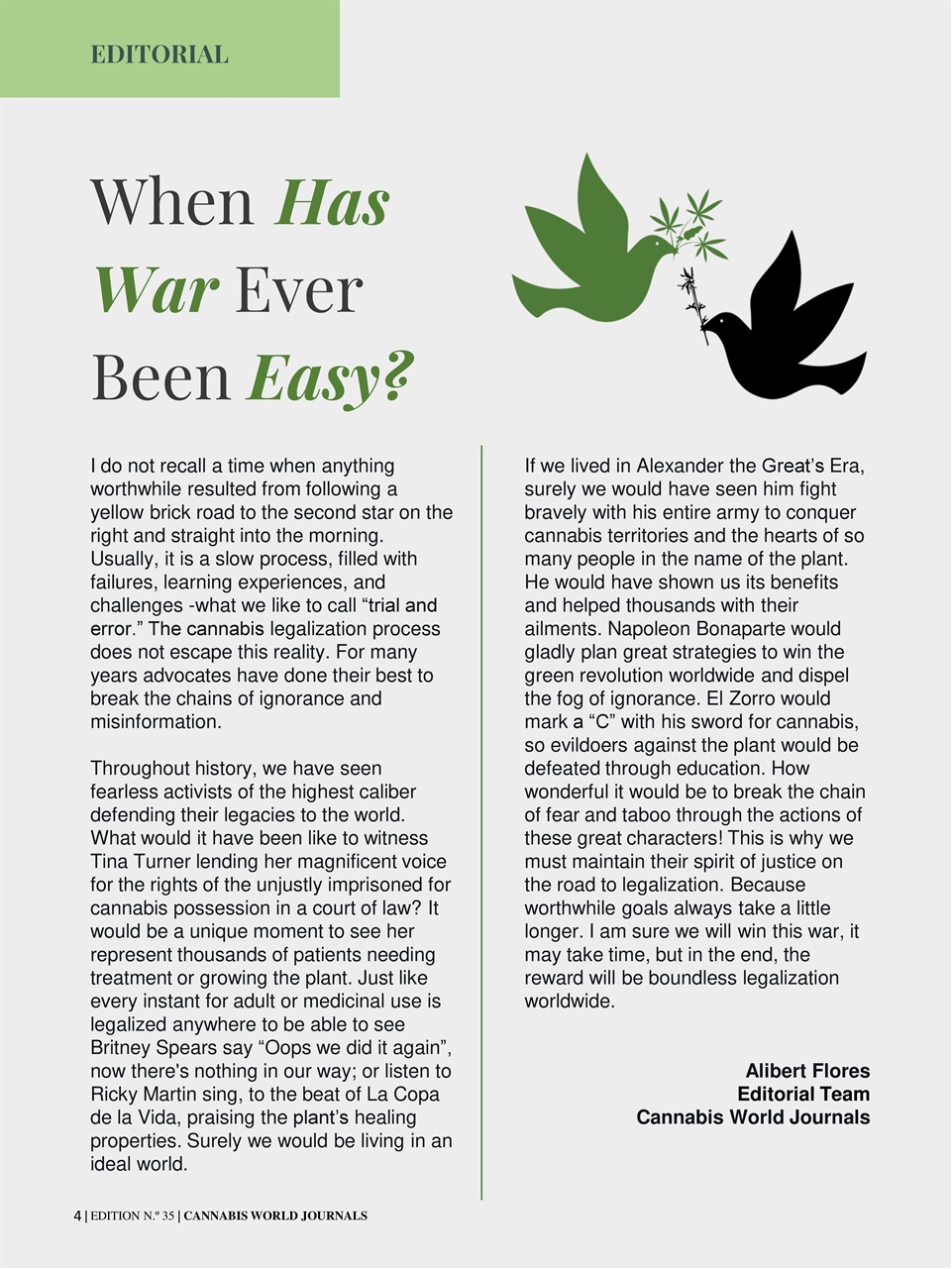 Cannabis World Journals Preview Pages