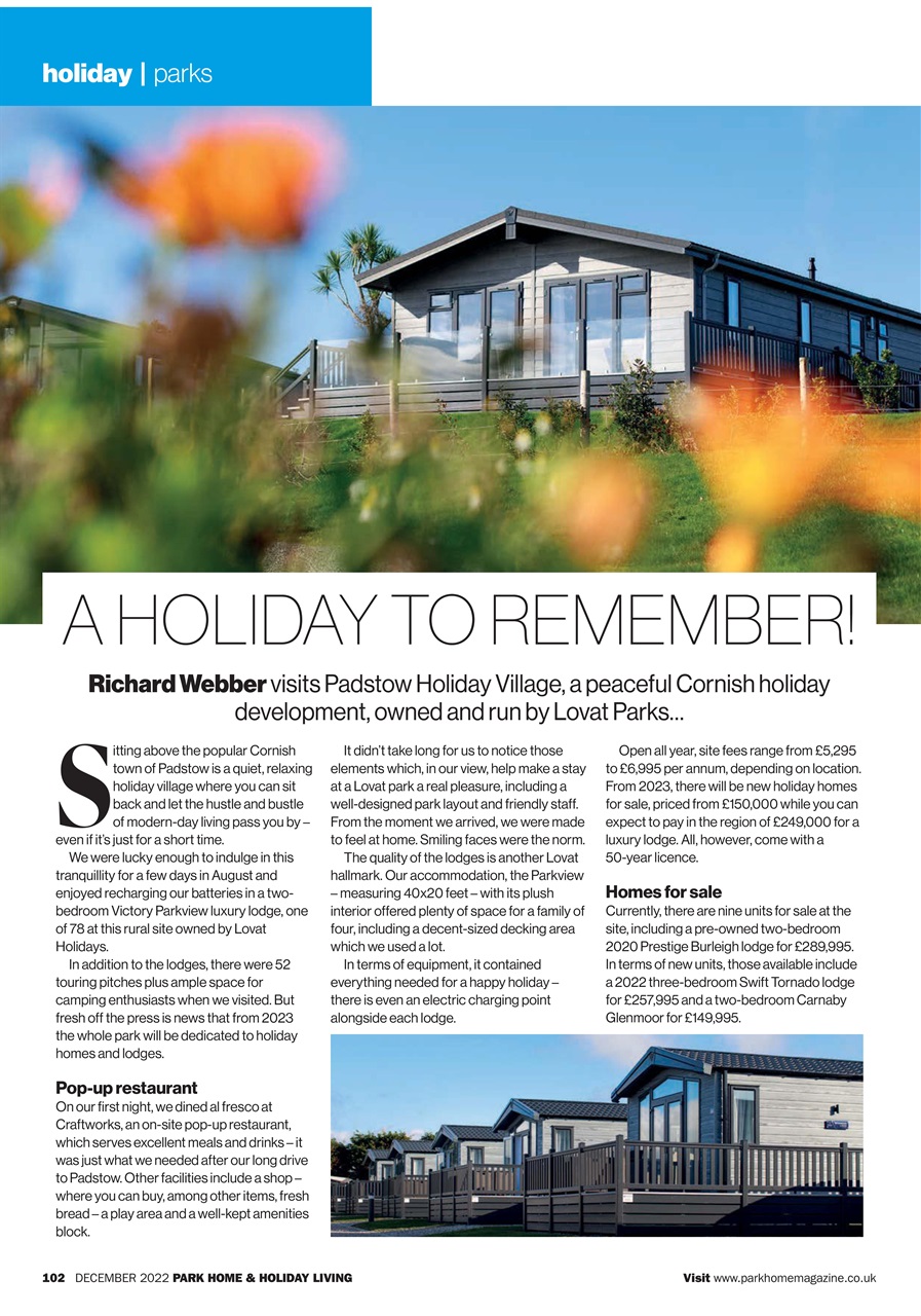 Park Home & Holiday Living Preview Pages