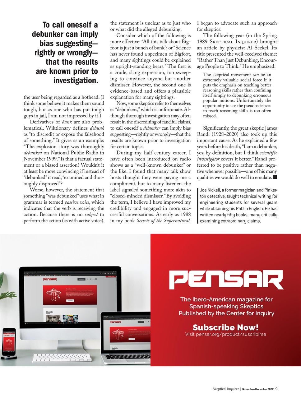 Skeptical Inquirer Preview Pages