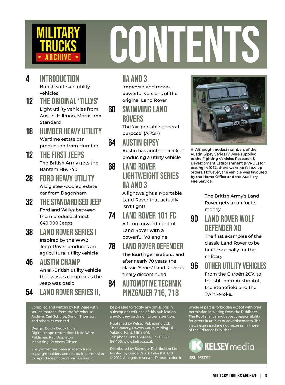 Military Vehicles Archive Preview Pages