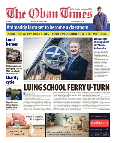 The Oban Times & Lochaber Times issue 20th October