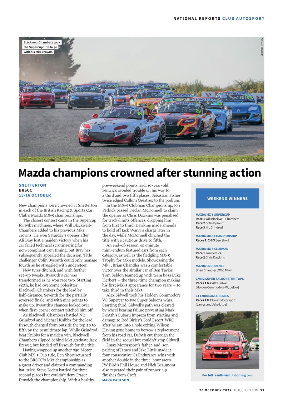 Autosport Preview Pages