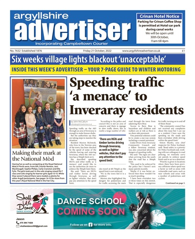 Argyllshire Advertiser issue 21/10/2022