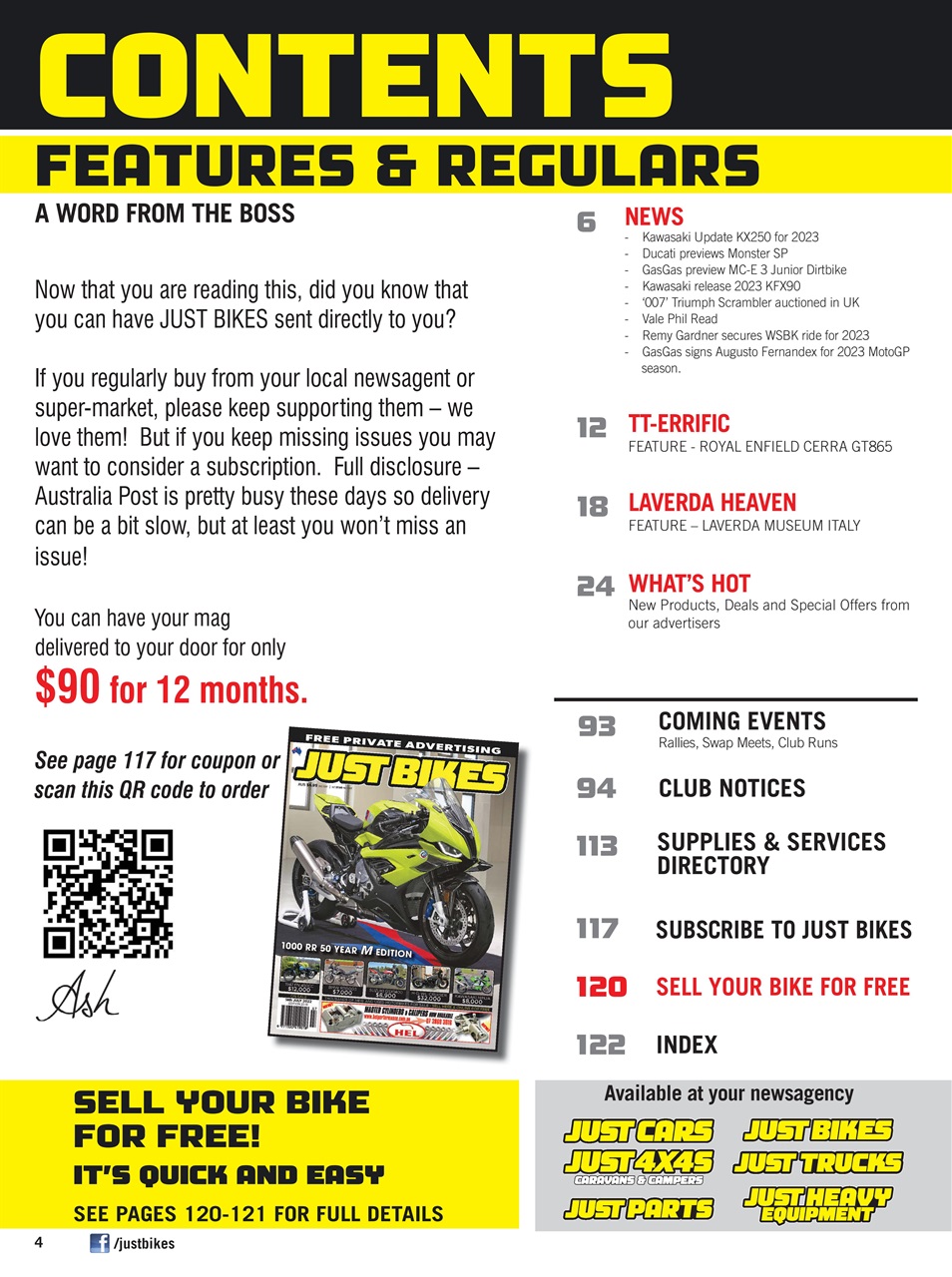 JUST BIKES Preview Pages