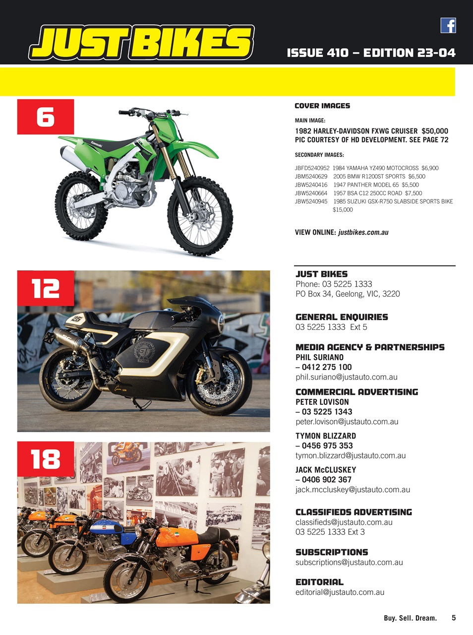 JUST BIKES Preview Pages