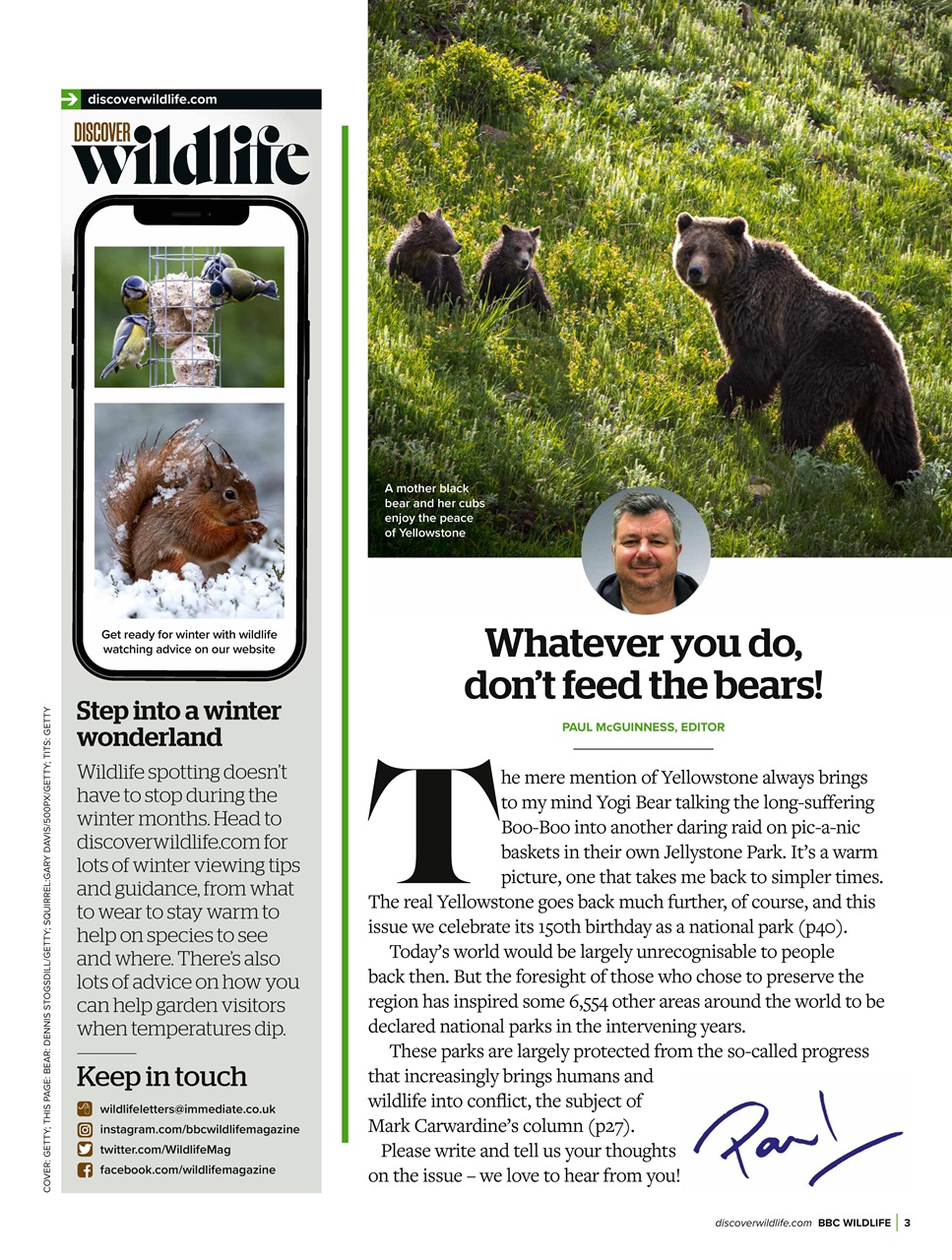 BBC Wildlife Magazine Preview Pages