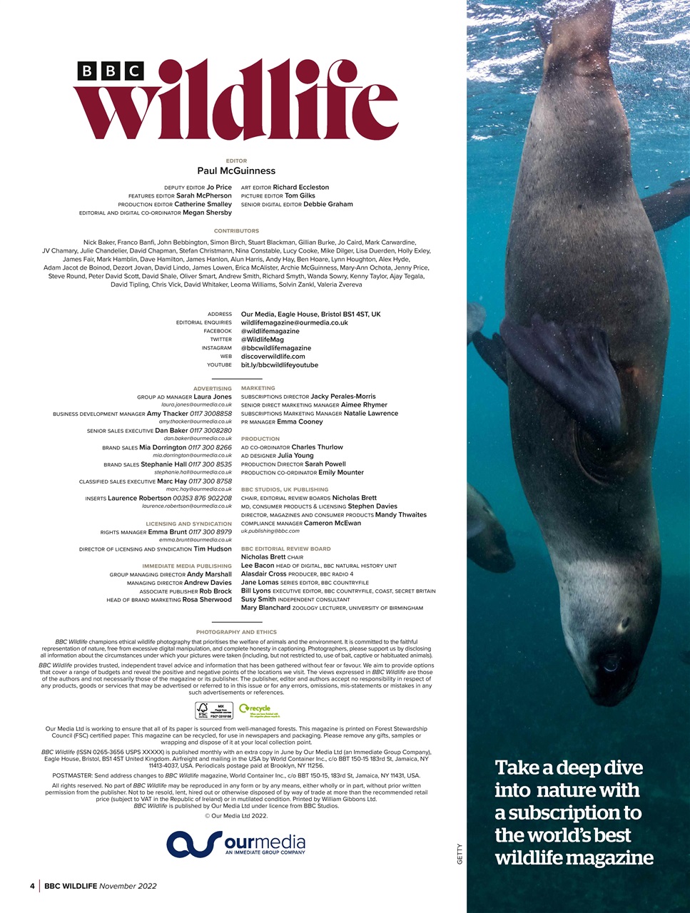 BBC Wildlife Magazine Preview Pages