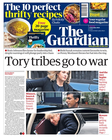 The Guardian Newspaper issue Saturday, October 22, 2022