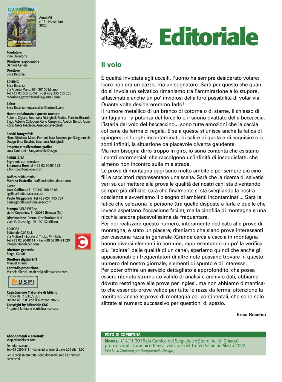 La Gazzetta Della Cinofilia Venatoria Preview Pages