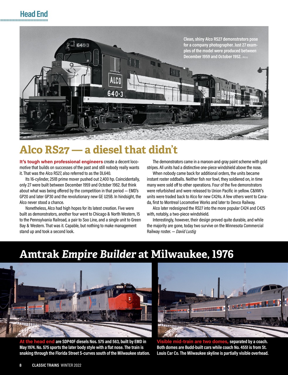 Classic Trains Preview Pages