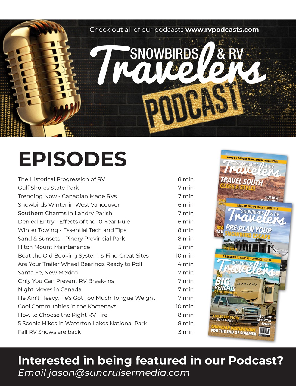 Snowbirds & RV Travelers Preview Pages