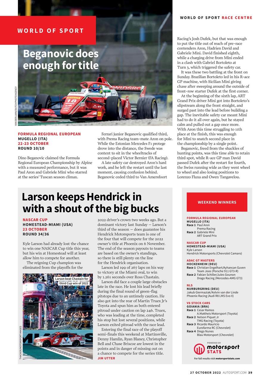 Autosport Preview Pages