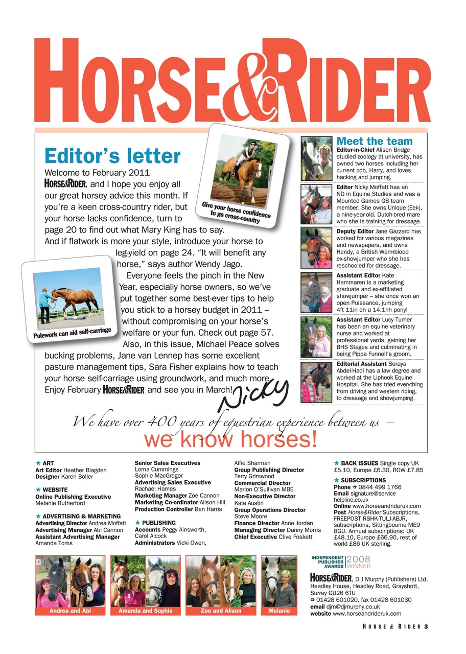Horse&Rider Magazine - UK equestrian magazine for Horse and Rider Preview Pages