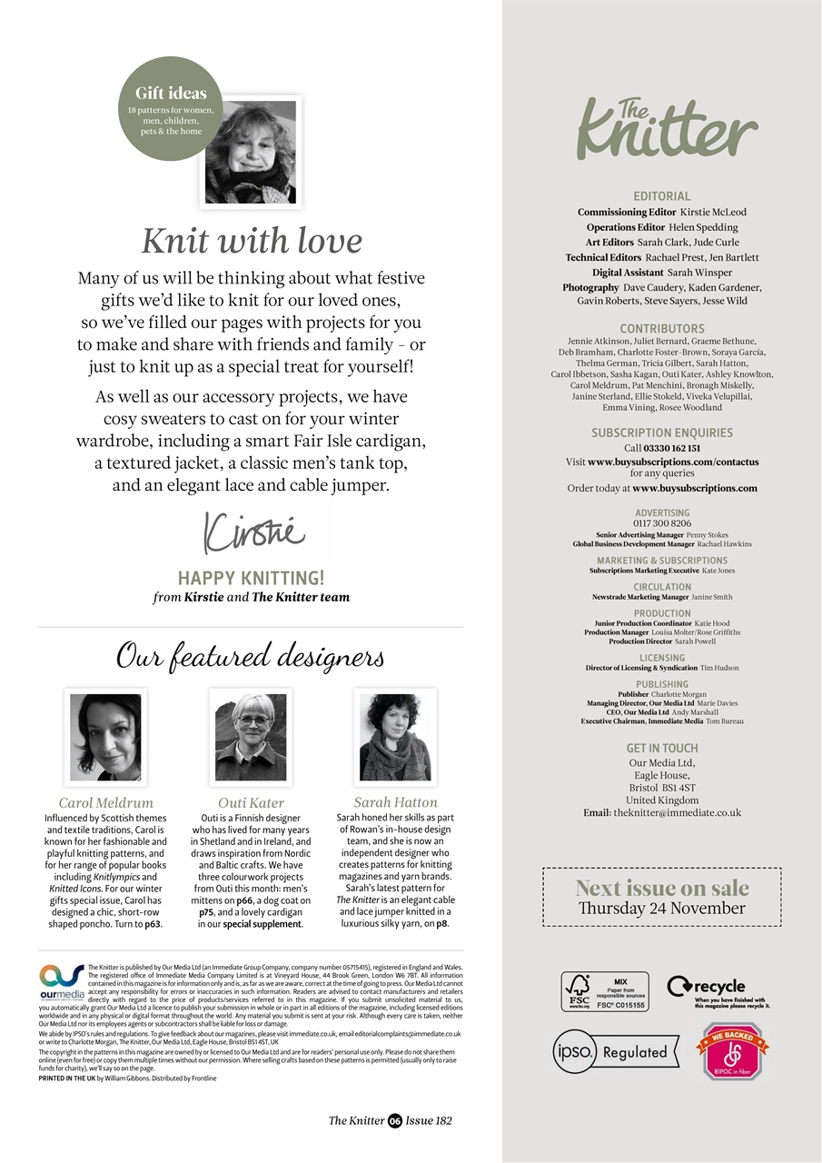 The Knitter Preview Pages