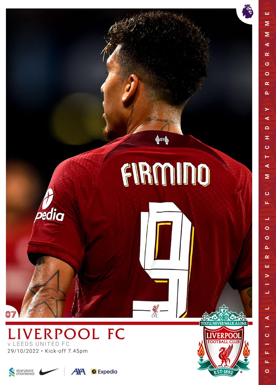 Liverpool FC Programmes Preview Pages